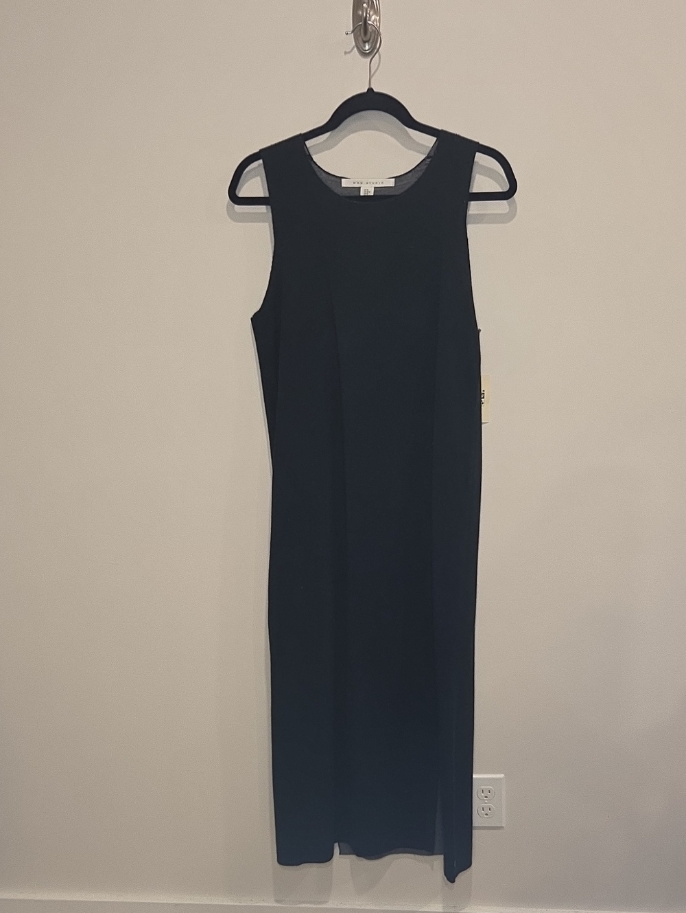 NWT Max Studio Sleeveless Black Midi Dress - Classic Minimalist